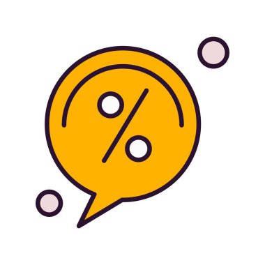 İndirim simgesi vektör illüstrasyonu