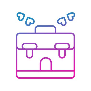 Evrak çantası simgesinin vektör illüstrasyonu