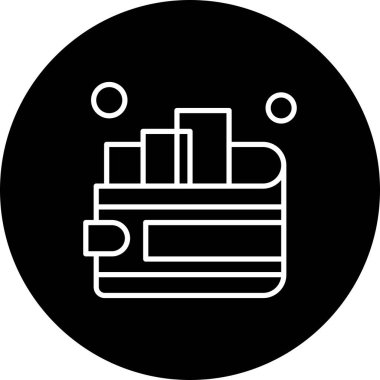 cüzdan ikonu vektör illüstrasyonu