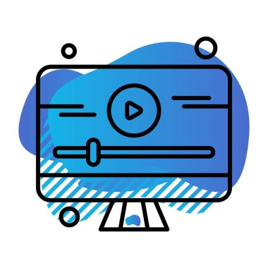 vektör lcd simgesi illüstrasyonu