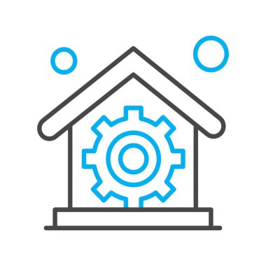  Ev simgesinin vektör illüstrasyonu