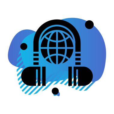  Kulaklık simgesinin vektör illüstrasyonu