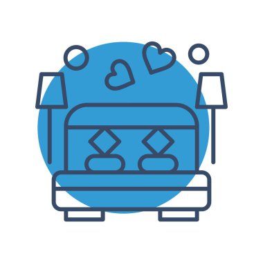 vektör yatak odası simgesi 