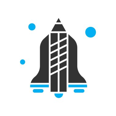 roket ikonu vektör illüstrasyonu