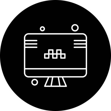  vektör lcd simgesi illüstrasyonu