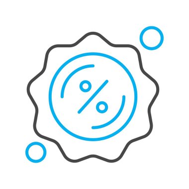 İndirim simgesi vektör illüstrasyonu