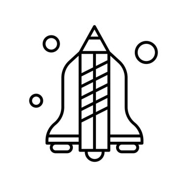 roket ikonu vektör illüstrasyonu
