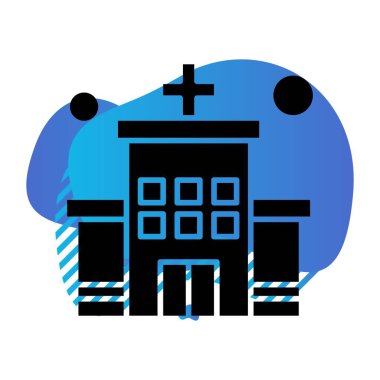 vektör hastane simgesi illüstrasyonu