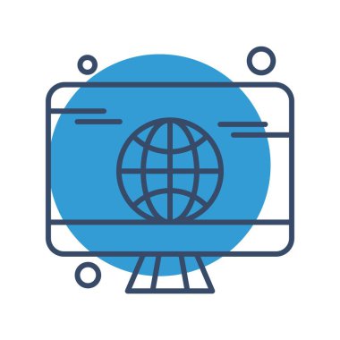 vektör lcd simgesi illüstrasyonu