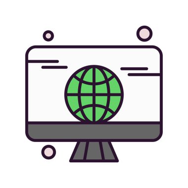 vektör lcd simgesi illüstrasyonu