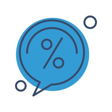 İndirim simgesi vektör illüstrasyonu