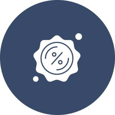 İndirim simgesi vektör illüstrasyonu