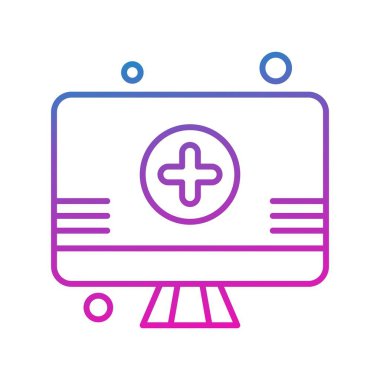  vektör lcd simgesi illüstrasyonu