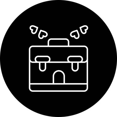 Evrak çantası simgesinin vektör illüstrasyonu