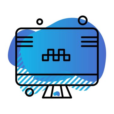  vektör lcd simgesi illüstrasyonu
