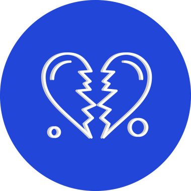 vektör kalp kırık ico