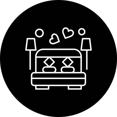 vektör yatak odası simgesi 