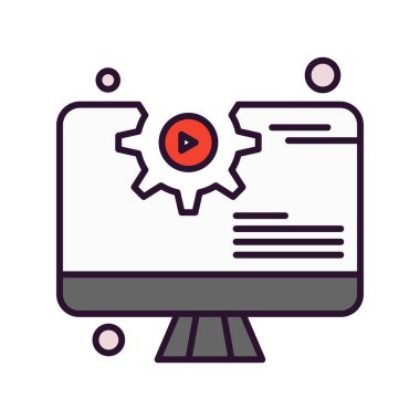 vektör lcd simgesi illüstrasyonu