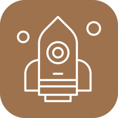 roket ikonu vektör illüstrasyonu