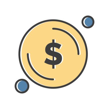 Dolar simgesi vektör illüstrasyonu