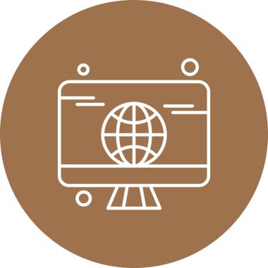 vektör lcd simgesi illüstrasyonu