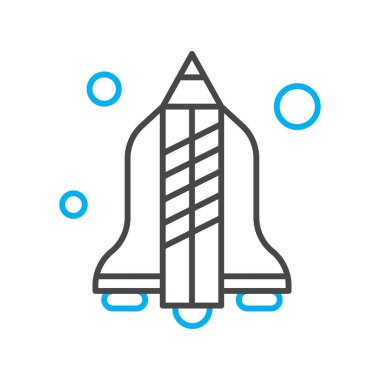 roket ikonu vektör illüstrasyonu