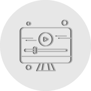 vektör lcd simgesi illüstrasyonu