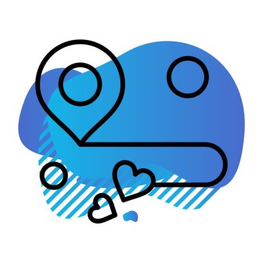 vektör aşk noktası simgesi  