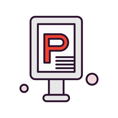  vektör park işareti Ico