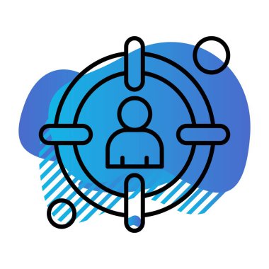 vektör hedef simgesi illüstrasyonu