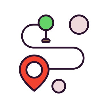 Vektör konumu simge illüstrasyonu