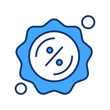 İndirim simgesi vektör illüstrasyonu