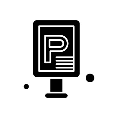  vektör park işareti Ico