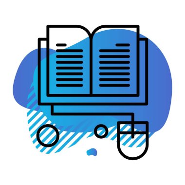 kitap simgesi vektör illüstrasyonu