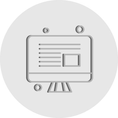  vektör lcd simgesi illüstrasyonu