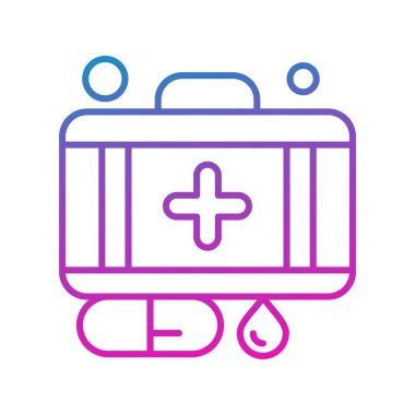 bavul ikonu vektör illüstrasyonu