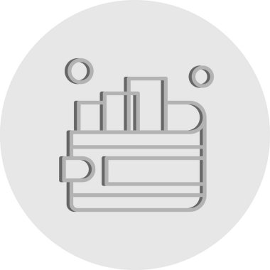 cüzdan ikonu vektör illüstrasyonu