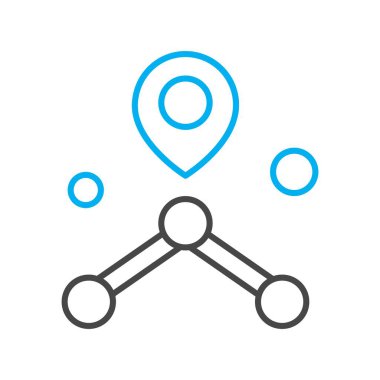 Vektör konumu simge illüstrasyonu