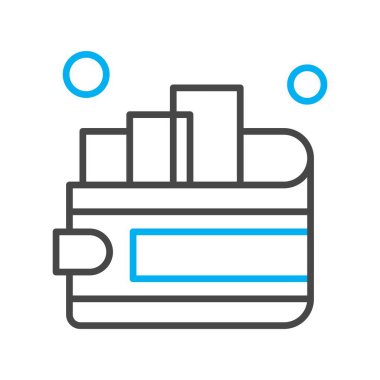 cüzdan ikonu vektör illüstrasyonu