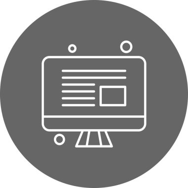  vektör lcd simgesi illüstrasyonu