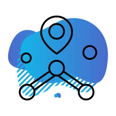 Vektör konumu simge illüstrasyonu