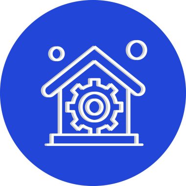  Ev simgesinin vektör illüstrasyonu