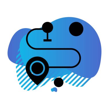 Vektör konumu simge illüstrasyonu