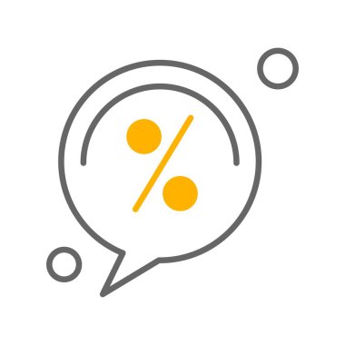 İndirim simgesi vektör illüstrasyonu