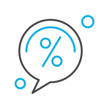 İndirim simgesi vektör illüstrasyonu