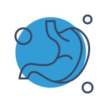  vektör mide simgesi illüstrasyonu