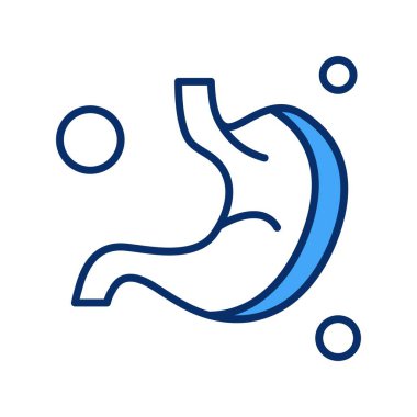  vektör mide simgesi illüstrasyonu