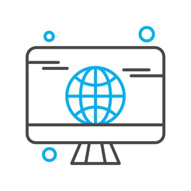 vektör lcd simgesi illüstrasyonu