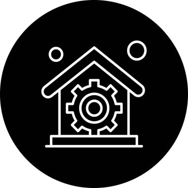  Ev simgesinin vektör illüstrasyonu