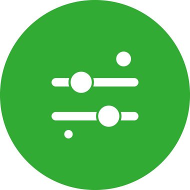 Eşitleyici Simgesinin vektör illüstrasyonu